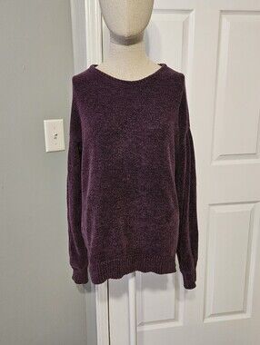 Absolutely Creative Worldwide Plush Crewneck Sweater - Plum